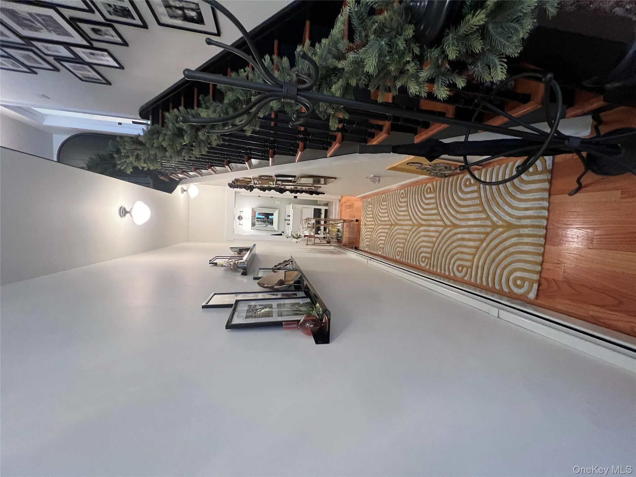 Stairs with wood finished floors and baseboards Stairs with wood finished floors and baseboards