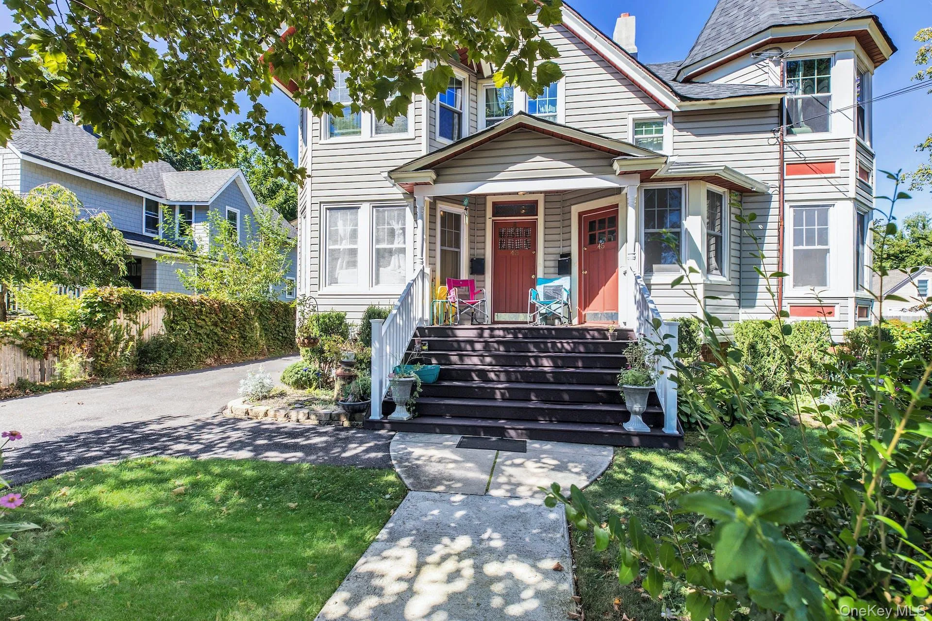 Victorian house with covered porch Victorian house with covered porch