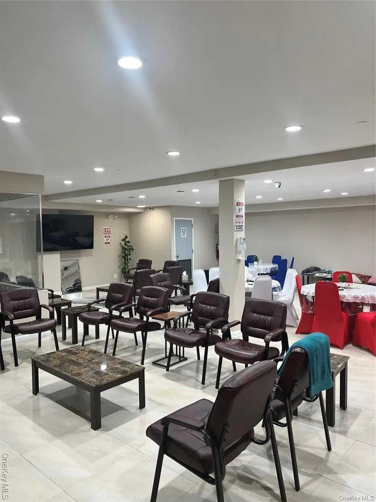 Community lobby featuring recessed lighting Community lobby featuring recessed lighting