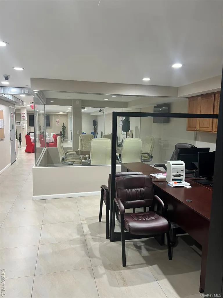 Home office with recessed lighting Home office with recessed lighting