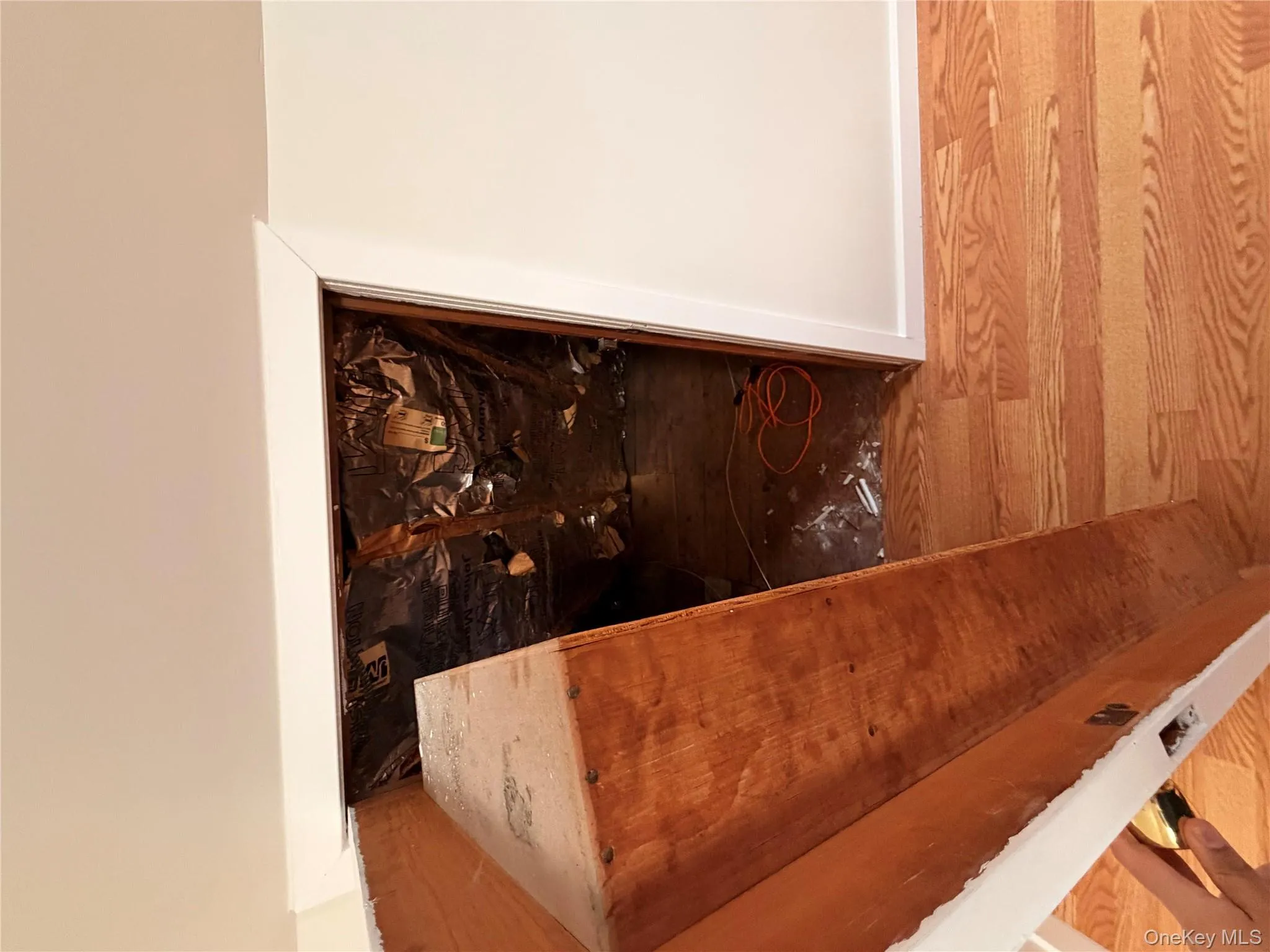 Detailed view of baseboards and wood finished floors Detailed view of baseboards and wood finished floors