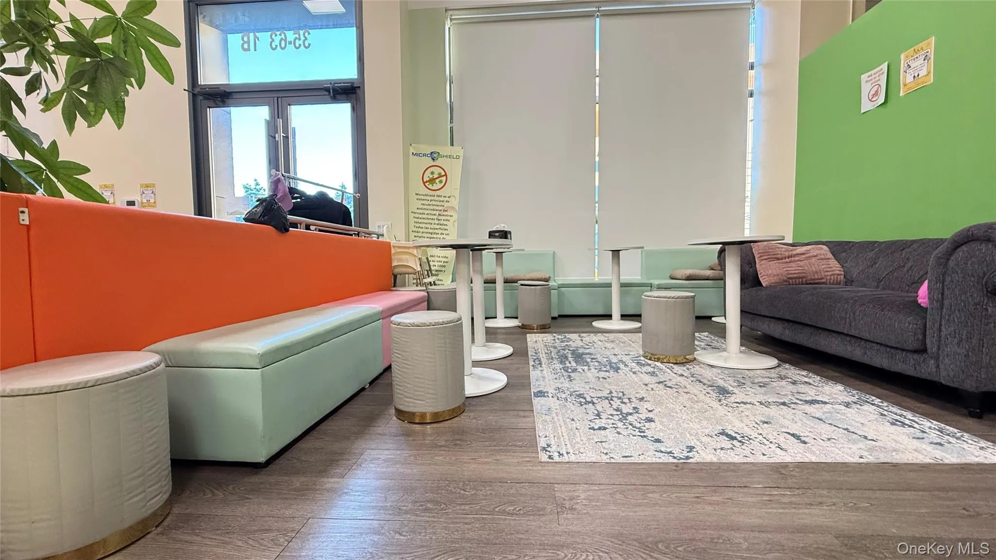 Living room with wood finished floors Living room with wood finished floors