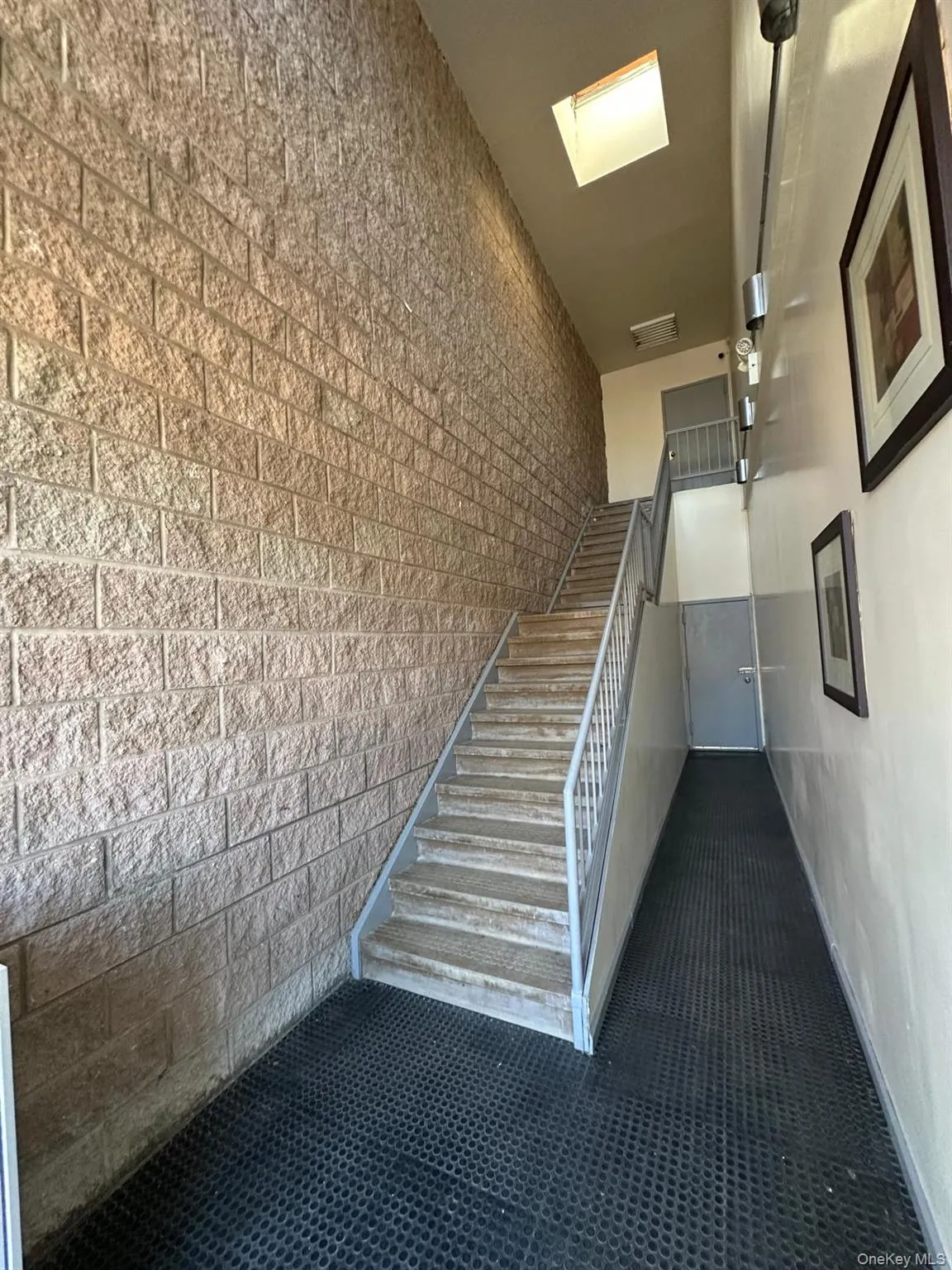 Staircase with brick wall Staircase with brick wall