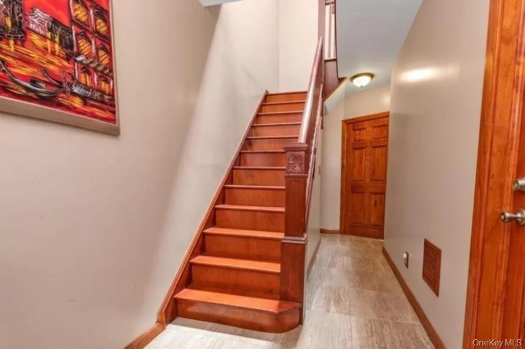 Stairway with baseboards Stairway with baseboards