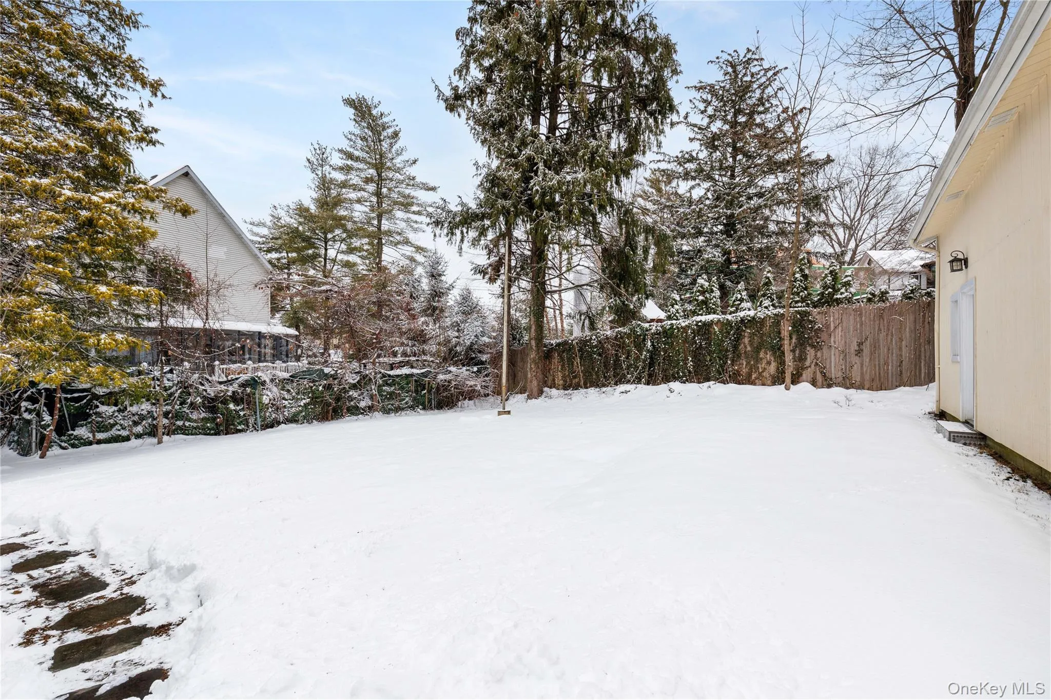 View of snowy yard View of snowy yard