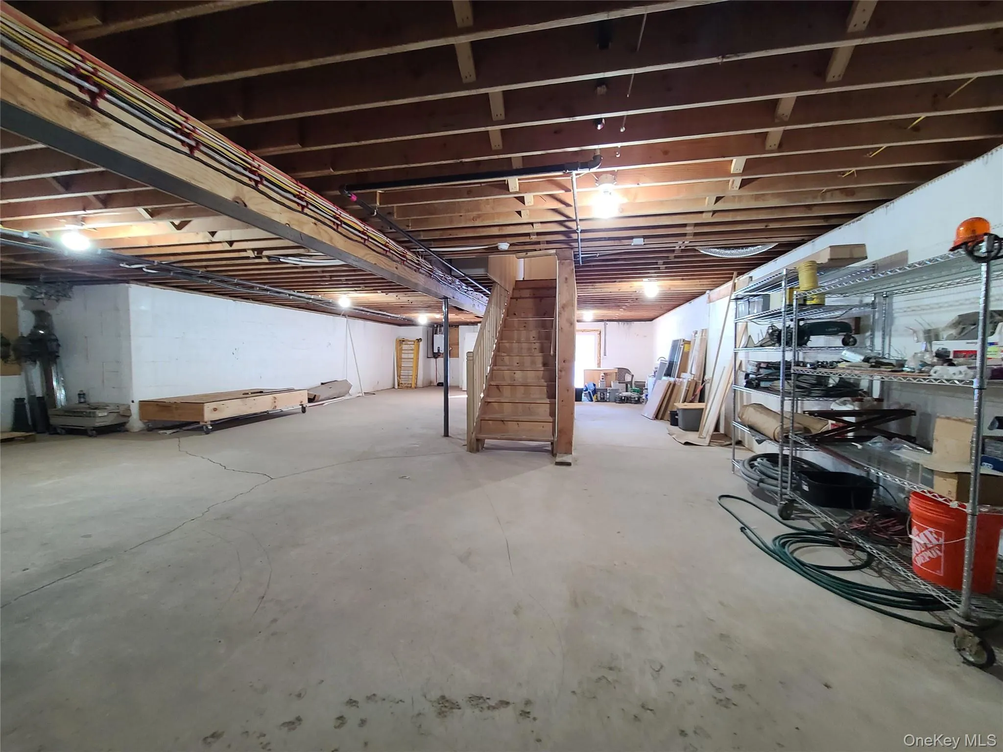Unfinished basement offers immense storage Unfinished basement offers immense storage