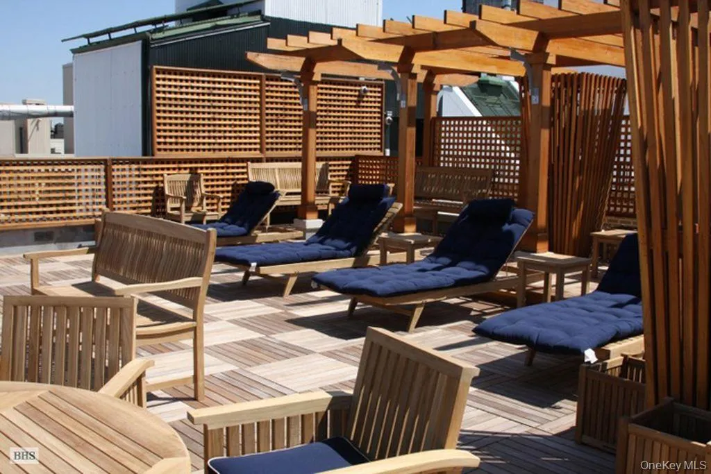 Wooden terrace with a pergola Wooden terrace with a pergola