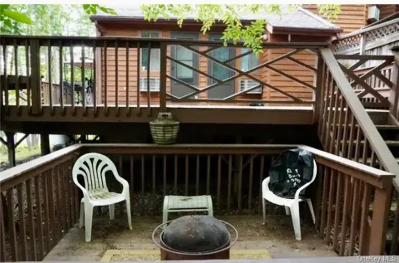 Wooden terrace with stairway Wooden terrace with stairway