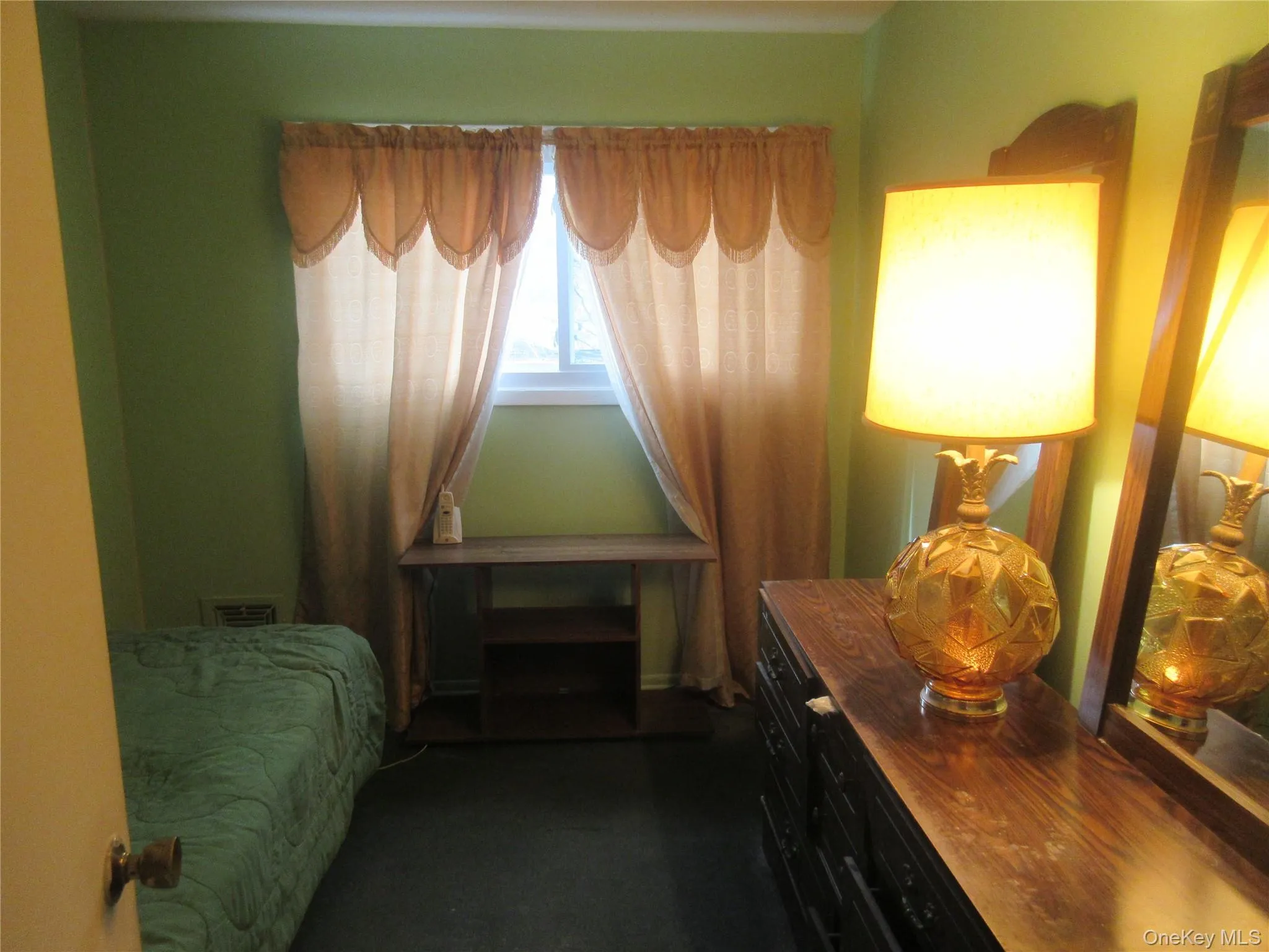 Bedroom with dark carpet Bedroom with dark carpet