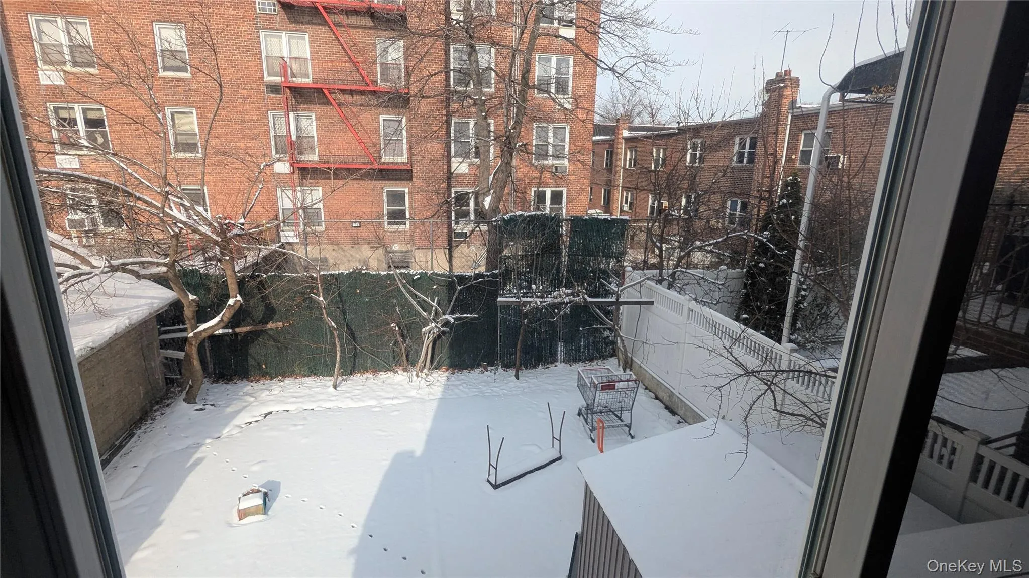 View of snow covered patio View of snow covered patio