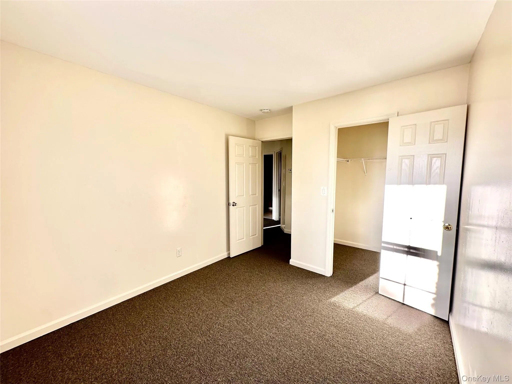 Third bedroom featuring carpet flooring and a closet Third bedroom featuring carpet flooring and a closet