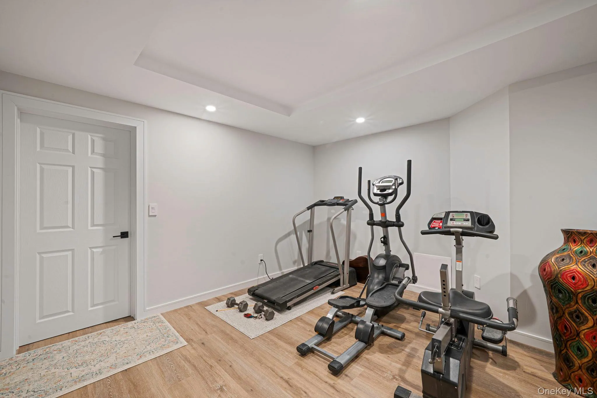 Workout area in basement Workout area in basement