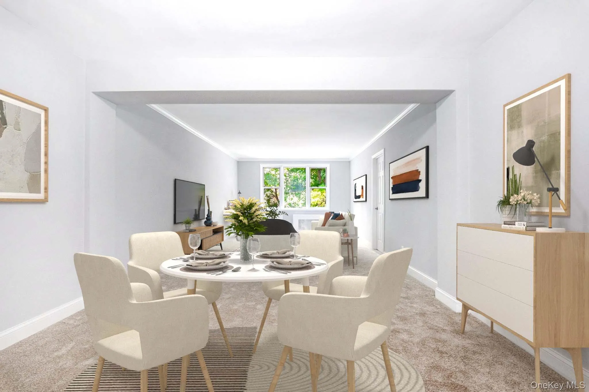 Dining area is virtually staged Dining area is virtually staged