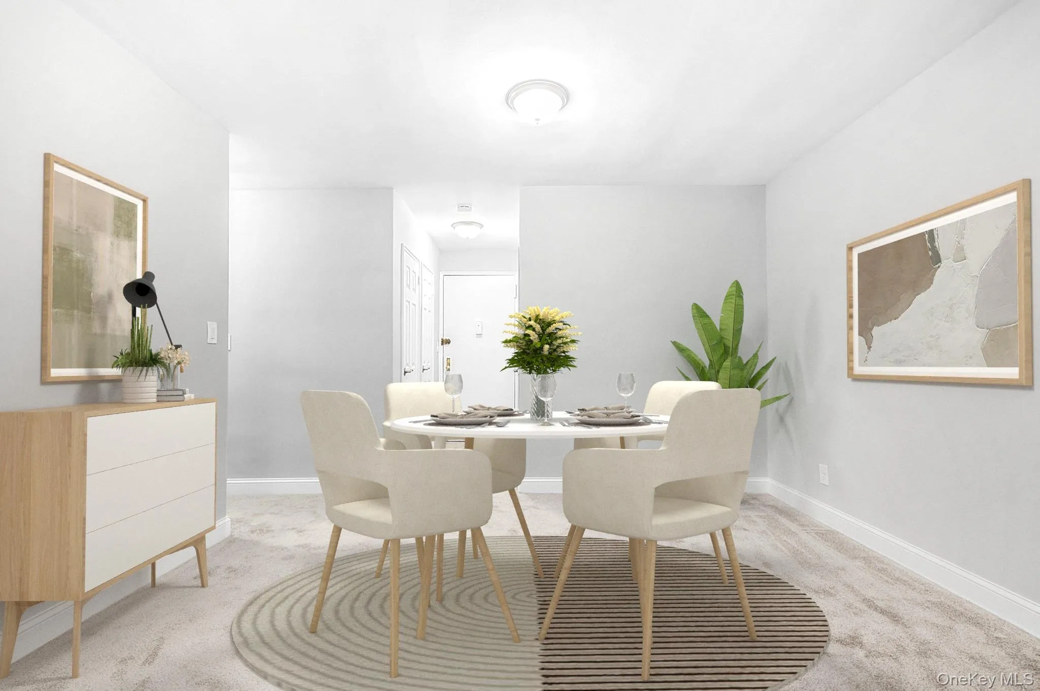 Dining area is virtually staged Dining area is virtually staged