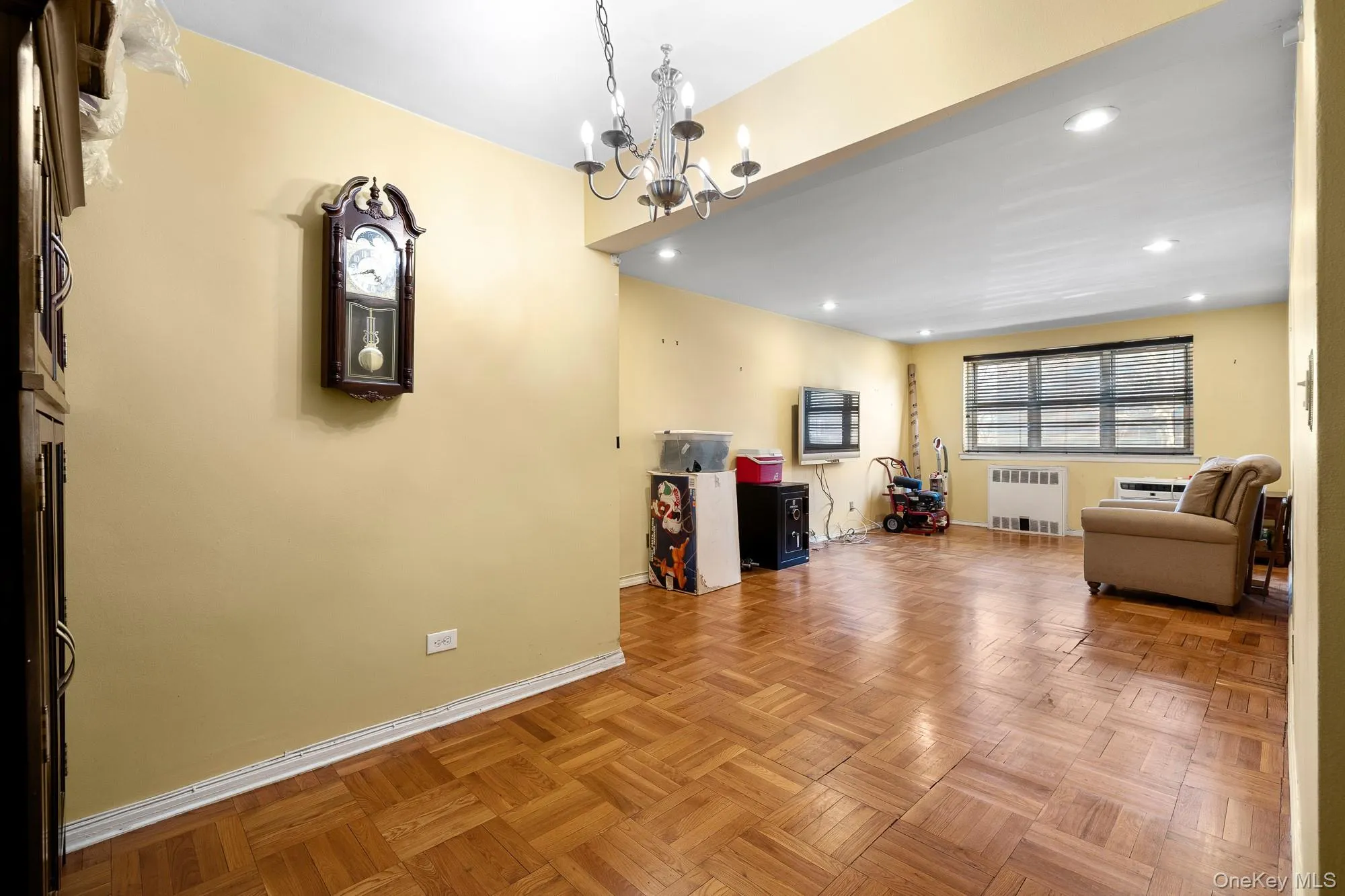 Overall view of dining room & living room Overall view of dining room & living room