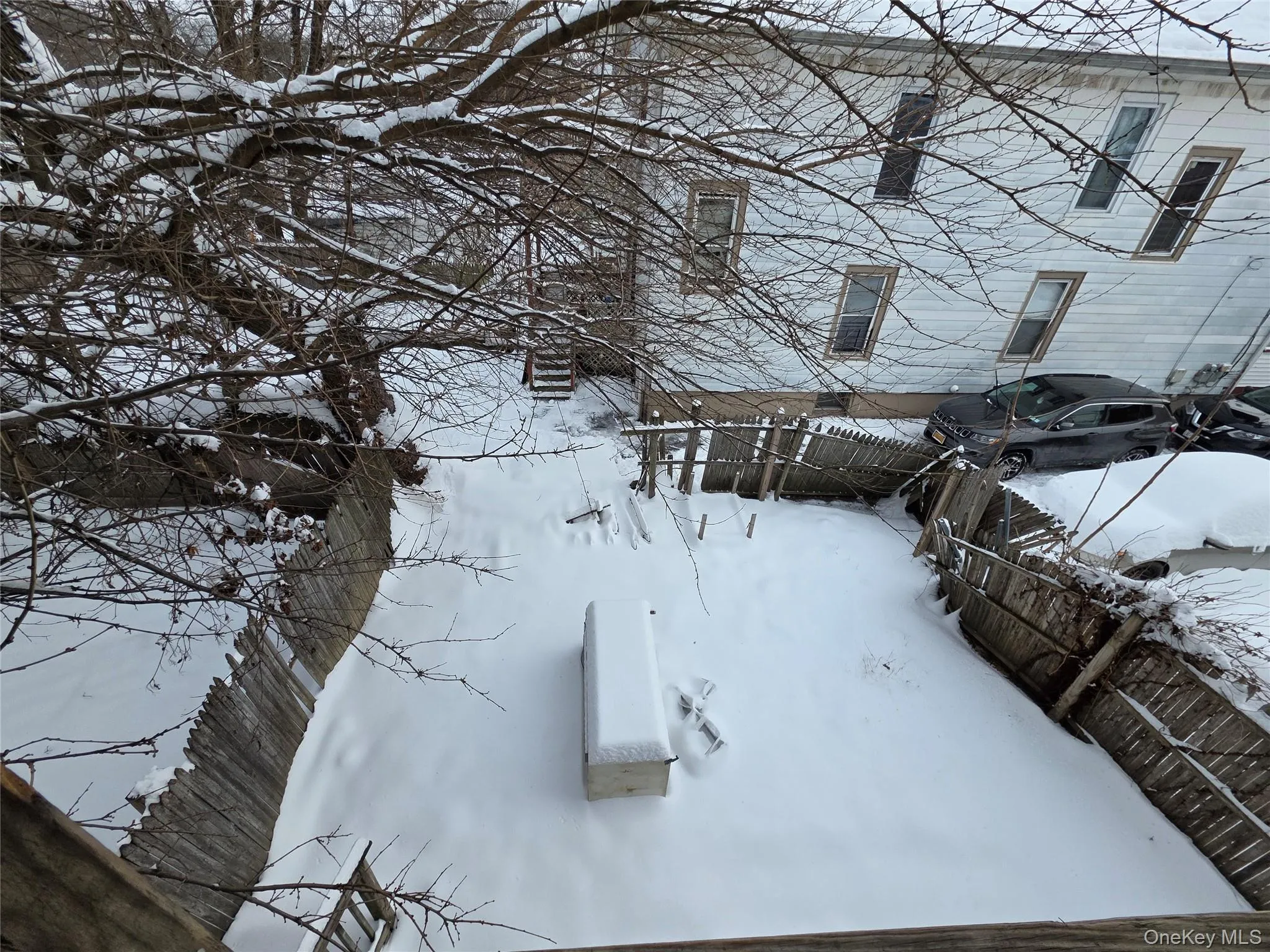 View of snowy aerial view View of snowy aerial view