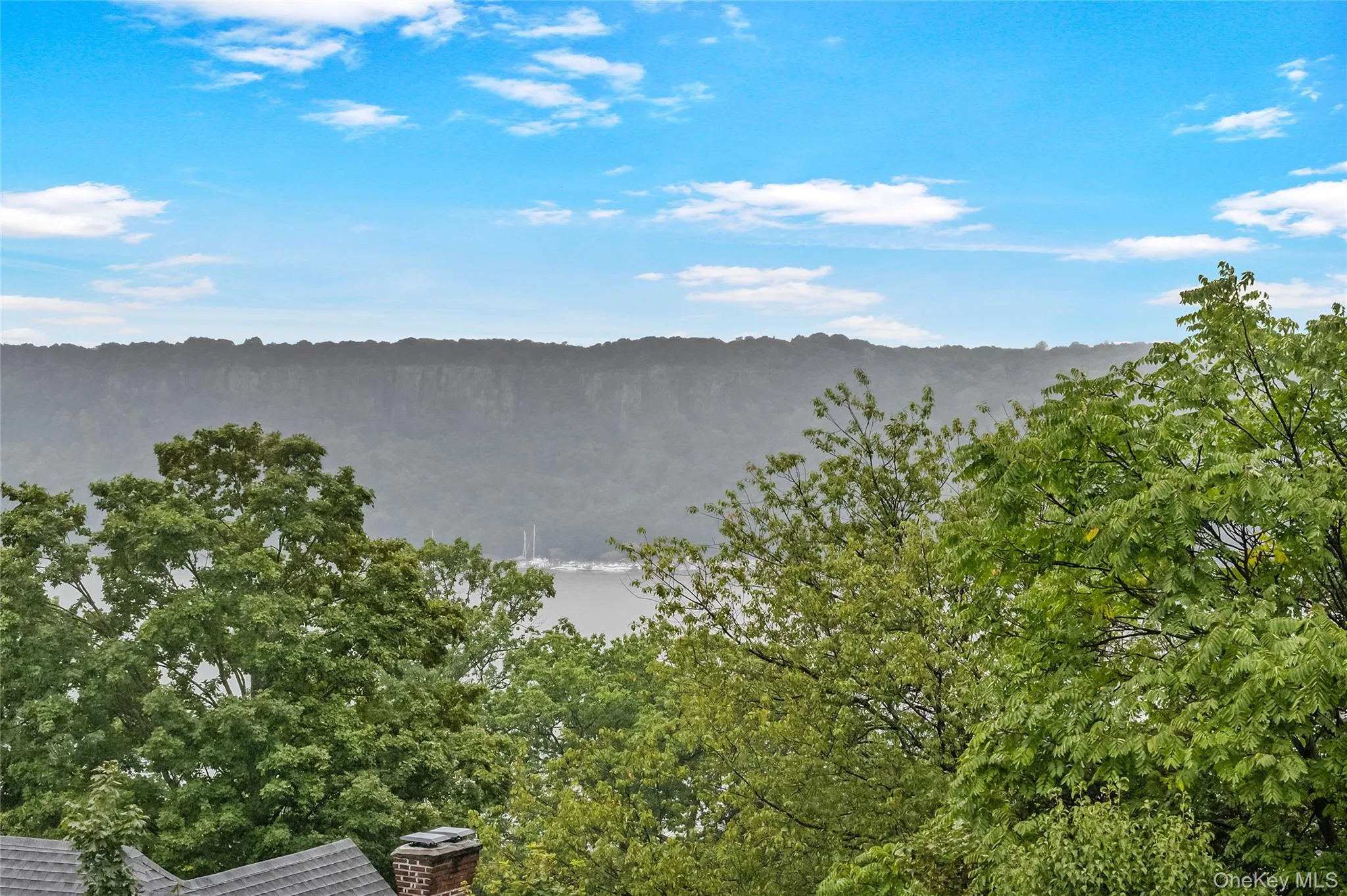 View of mountain background with a heavily wooded area View of mountain background with a heavily wooded area