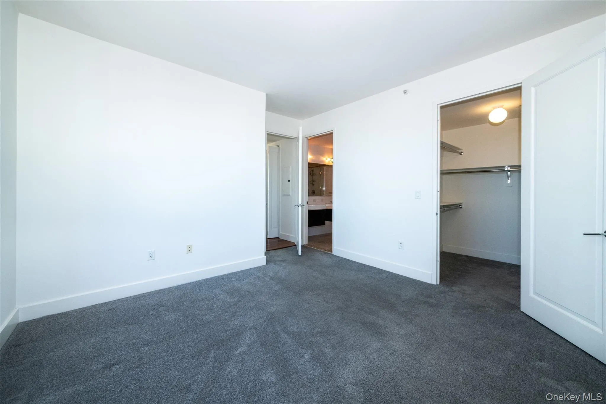 Primary bedroom with walk in closet and ensuite bath Primary bedroom with walk in closet and ensuite bath