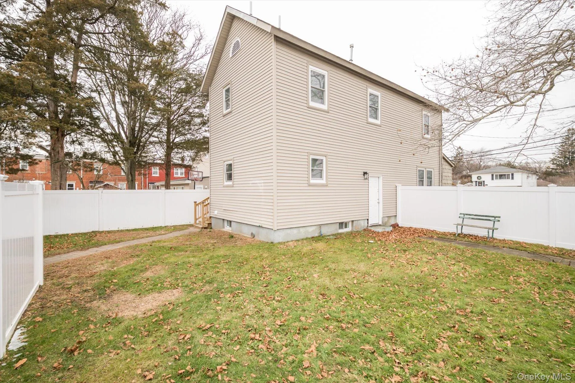 Rear view of house featuring a fenced backyard Rear view of house featuring a fenced backyard
