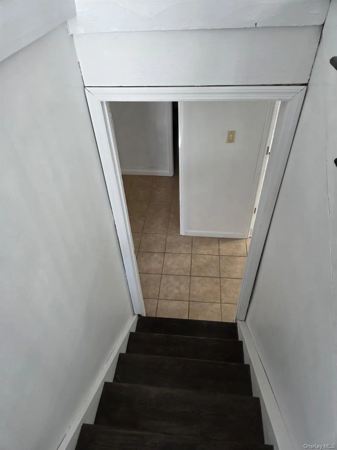 Stairs with tile patterned floors Stairs with tile patterned floors