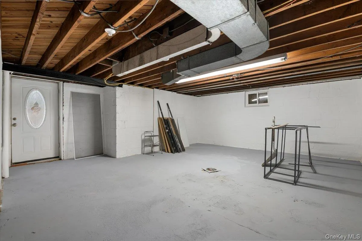View of unfinished basement View of unfinished basement