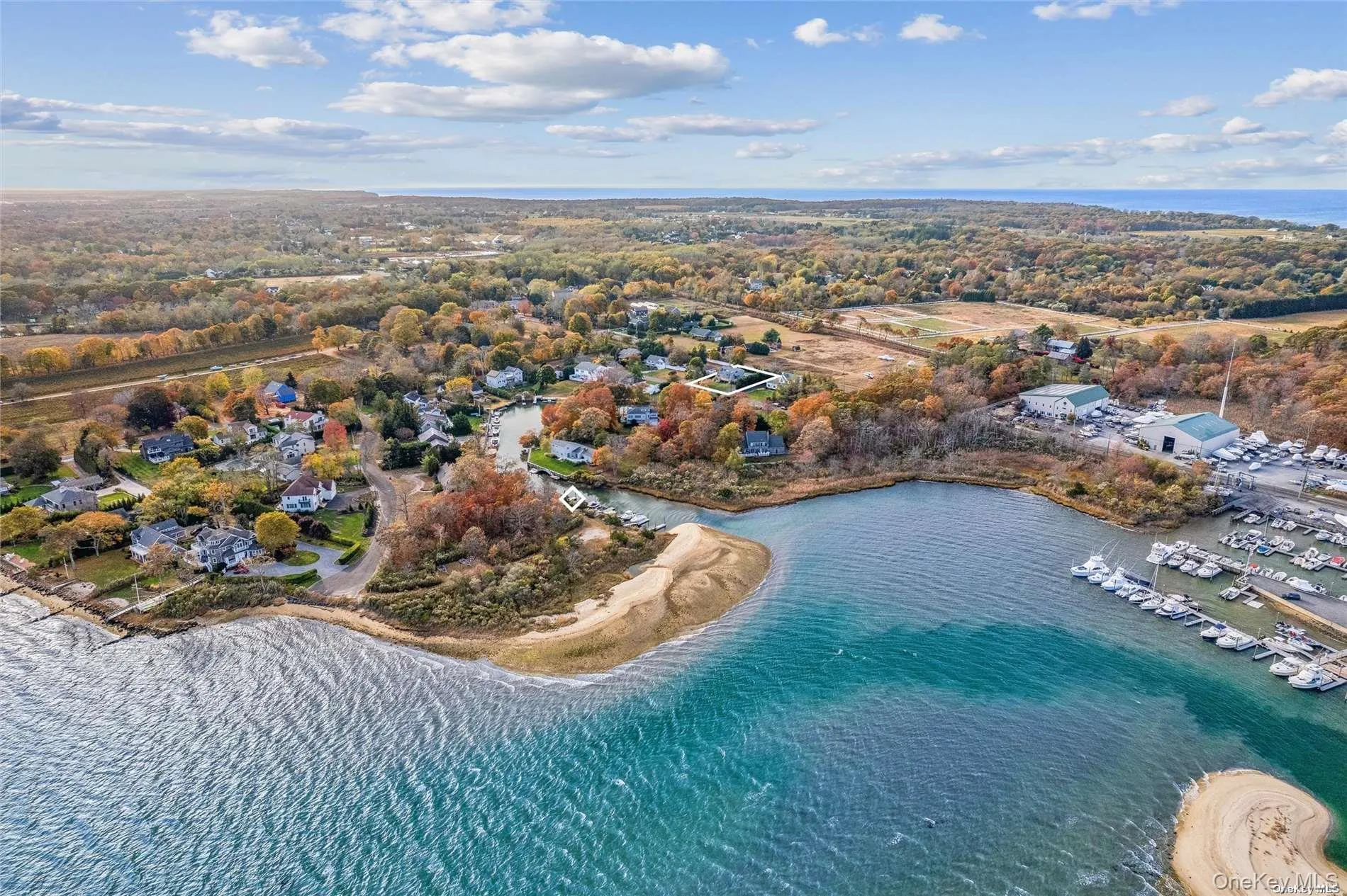 House with boat slip outlined House with boat slip outlined