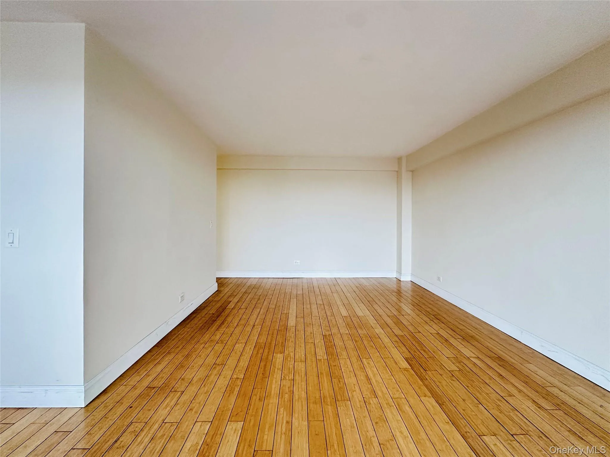 Empty room featuring light wood-style flooring and baseboards Empty room featuring light wood-style flooring and baseboards