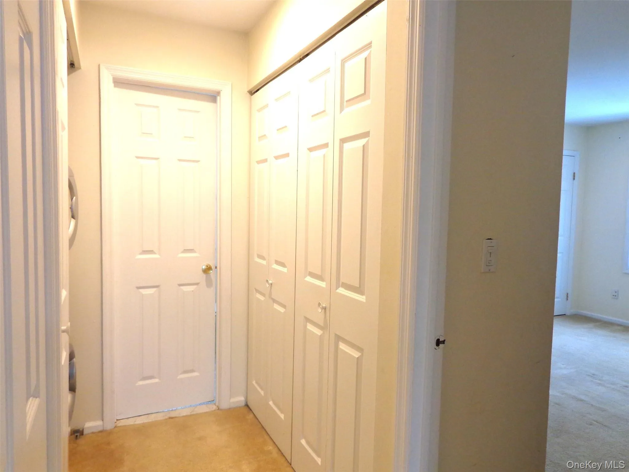 Double closet across laundry and outside of bedroom Double closet across laundry and outside of bedroom