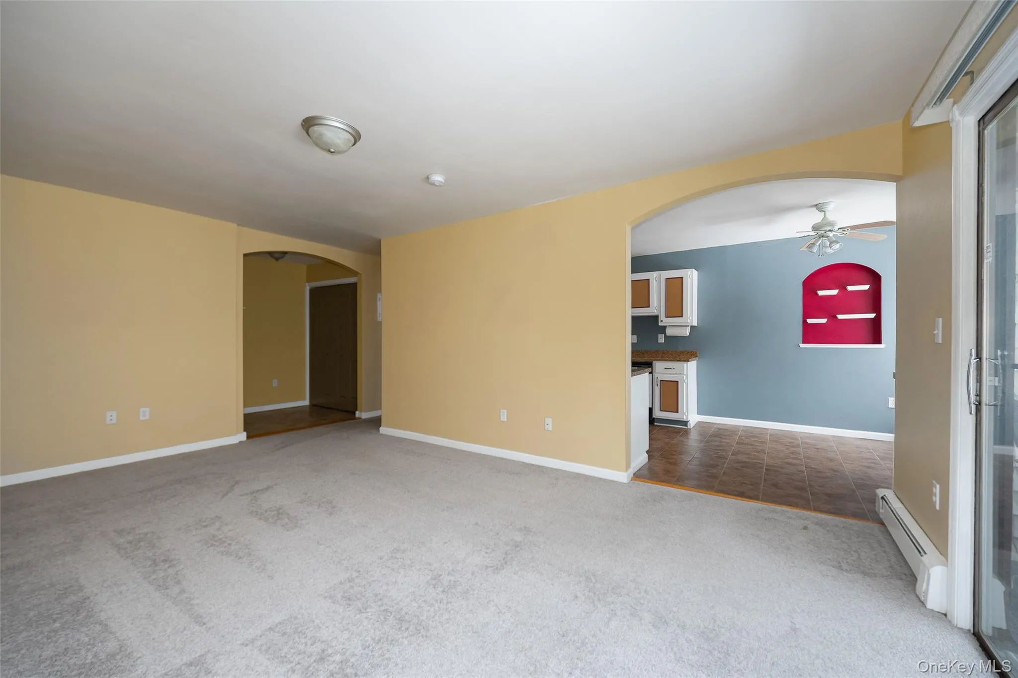 Living Room with large eat in kitchen Living Room with large eat in kitchen