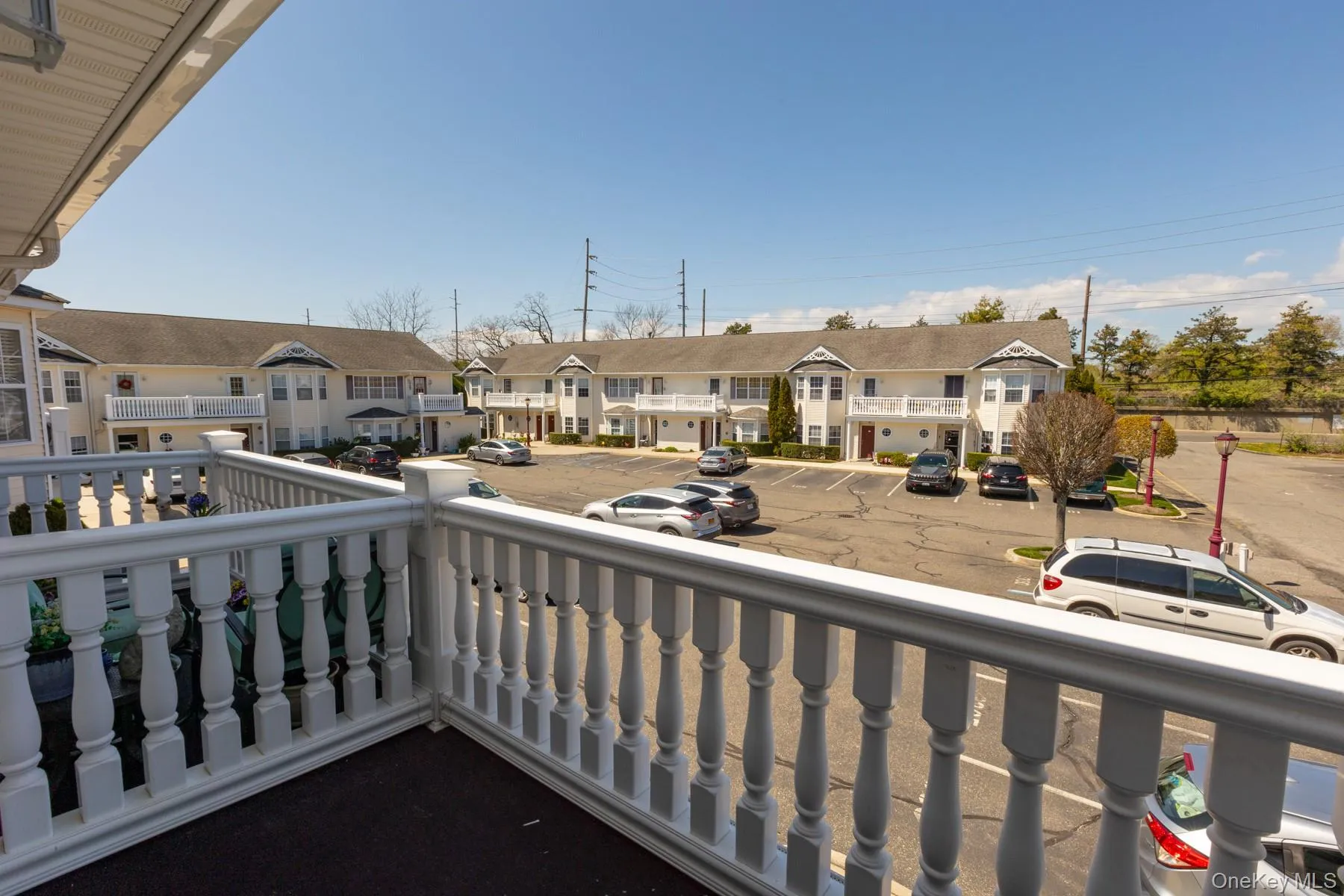 Balcony with a residential view Balcony with a residential view