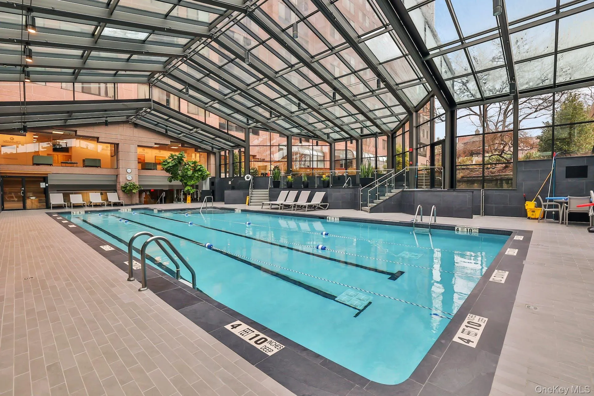 Indoor enclosed heated pool Indoor enclosed heated pool