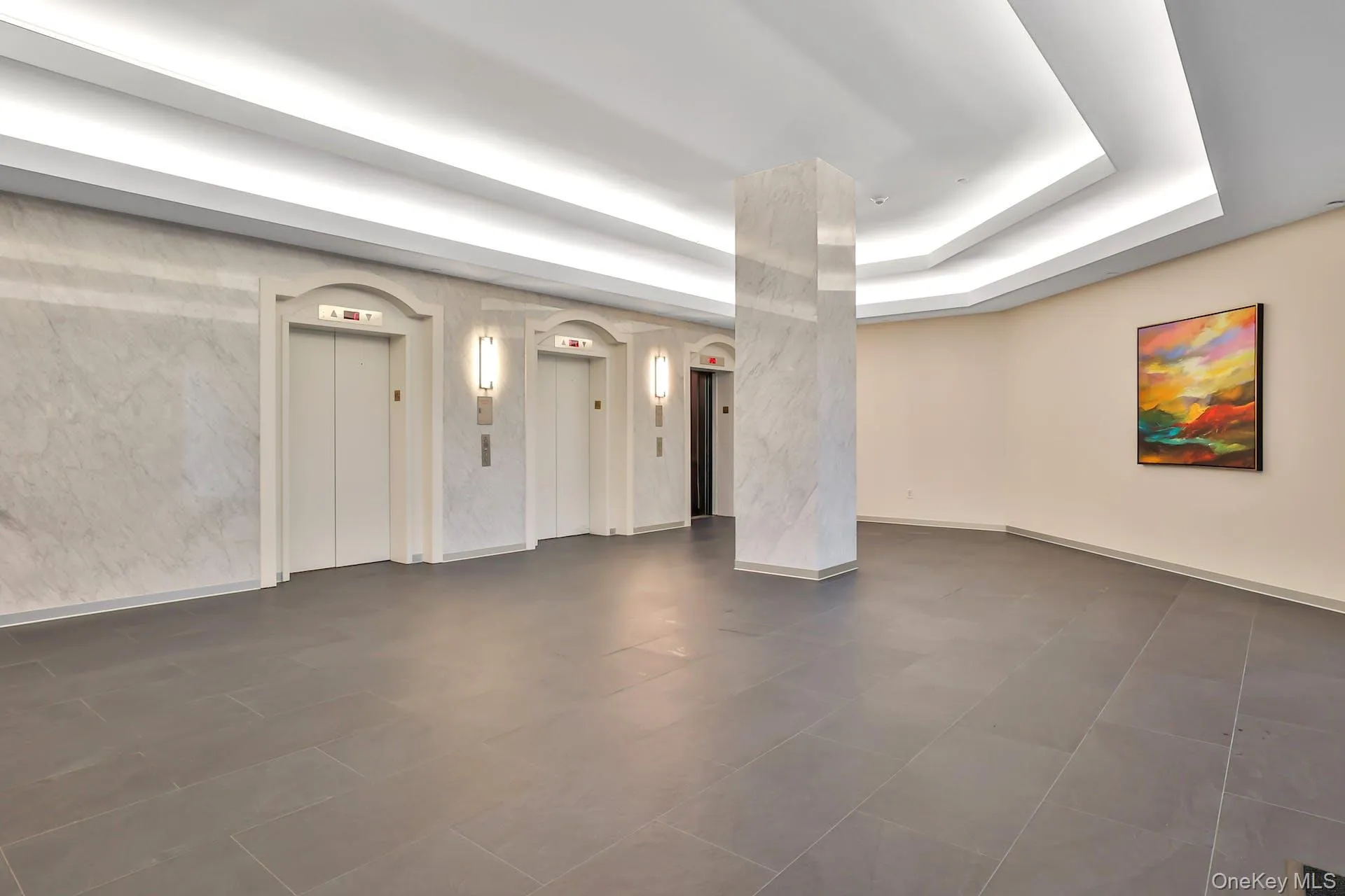 Entrance to elevators to apartments Entrance to elevators to apartments