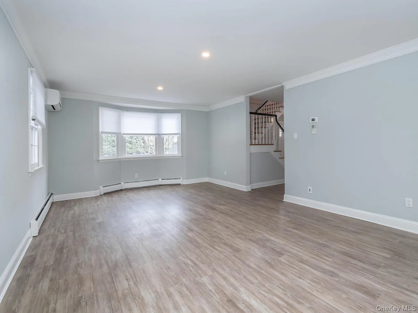 Living Room with Mini Split and Baseboard Heating Living Room with Mini Split and Baseboard Heating