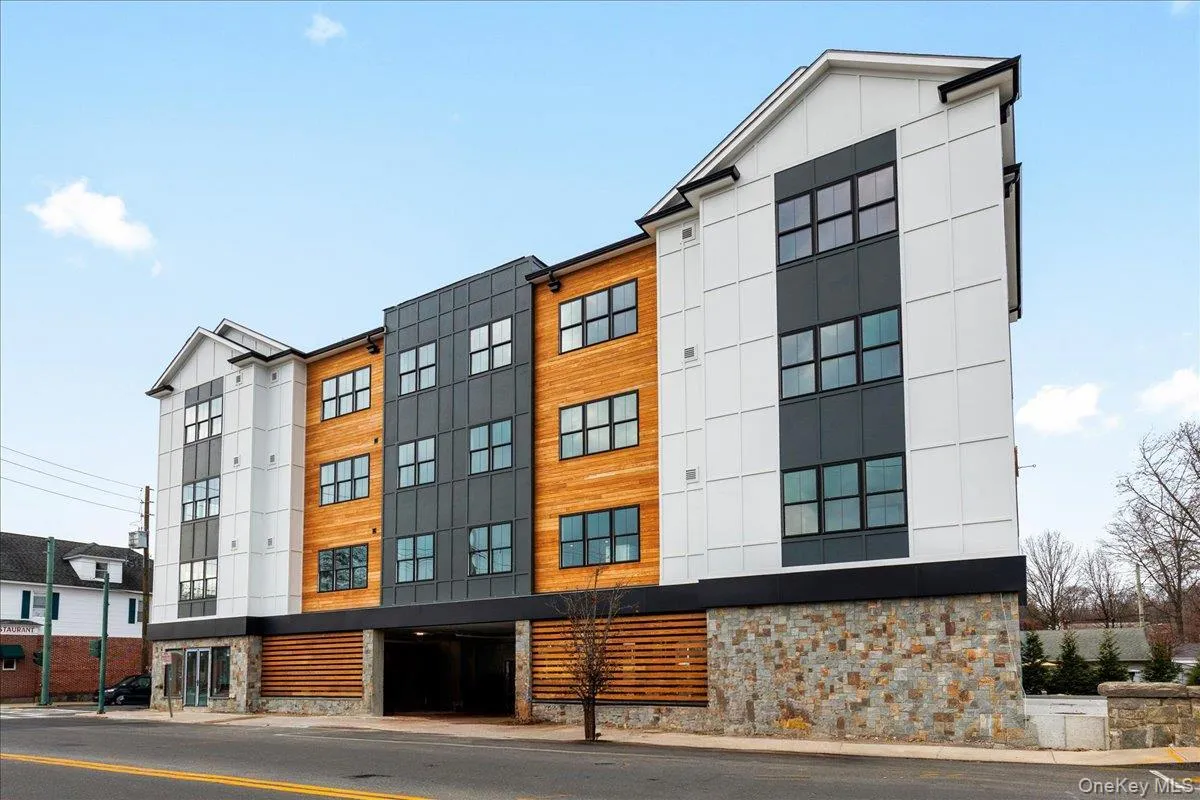 Striking building with stone foundation Striking building with stone foundation