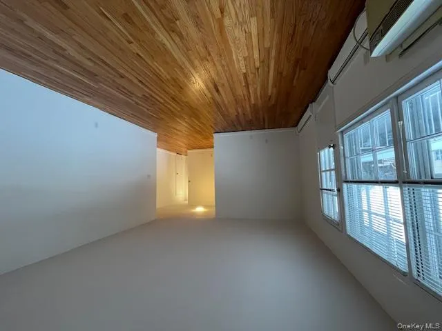 Empty room with a baseboard radiator and wood-type flooring Empty room with a baseboard radiator and wood-type flooring