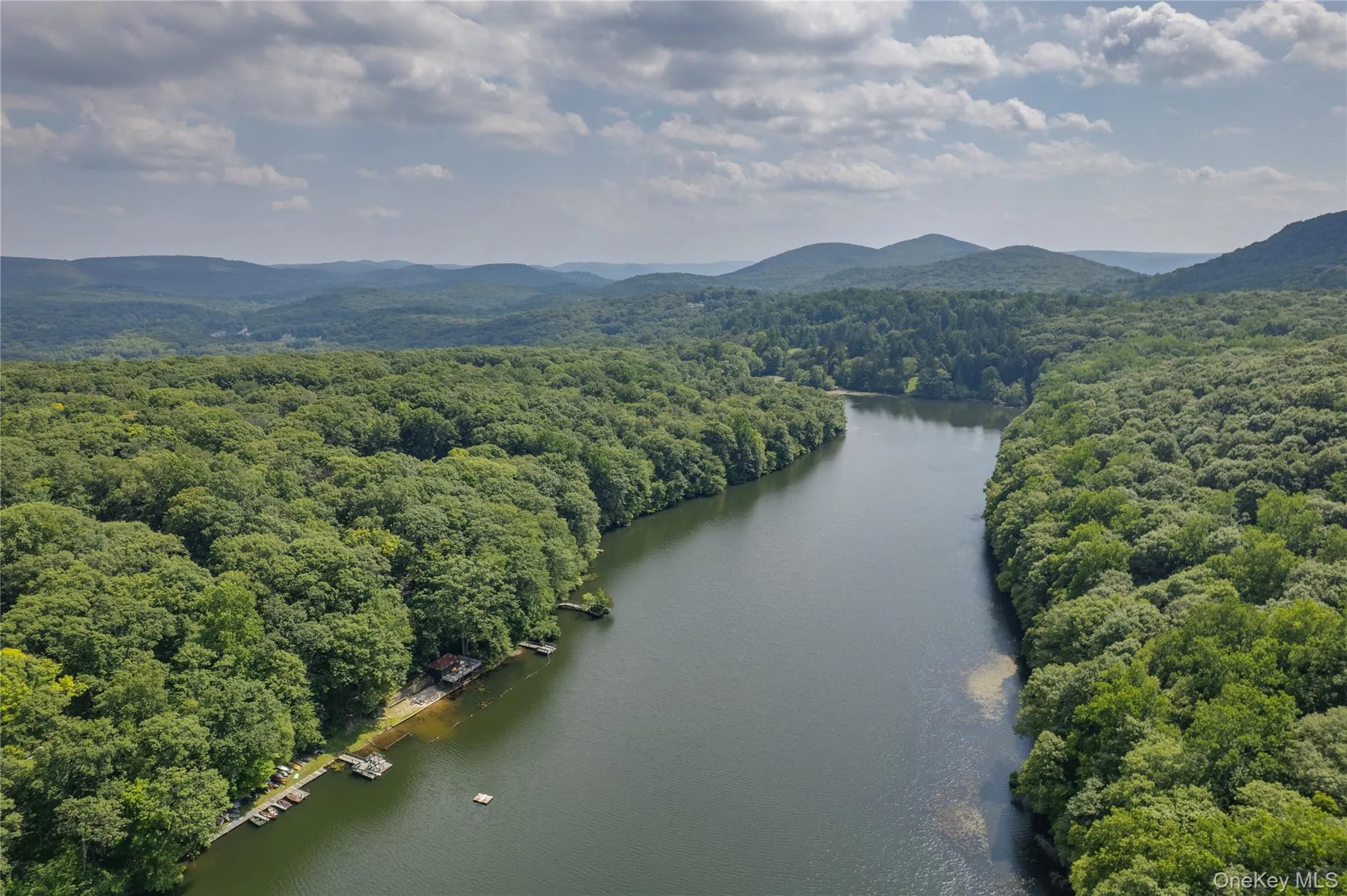 Aerial View of Lake Valhalla with Mountains Aerial View of Lake Valhalla with Mountains