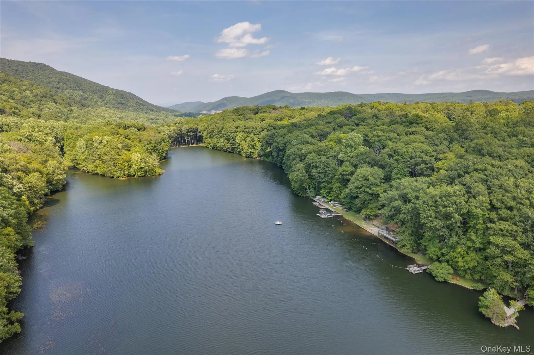 Aerial View of Lake Valhalla with Mountains Aerial View of Lake Valhalla with Mountains