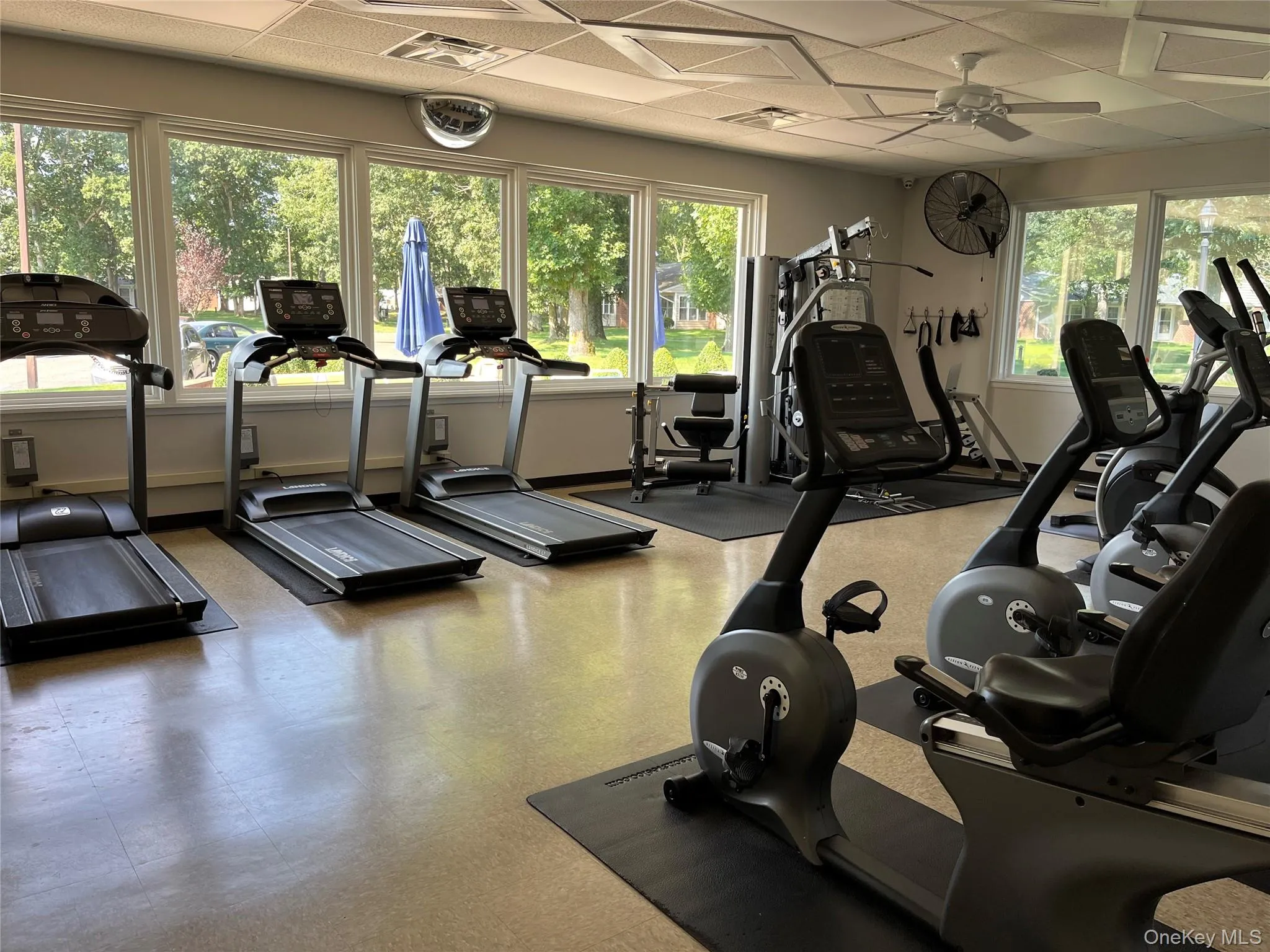 Gym with ceiling fan Gym with ceiling fan