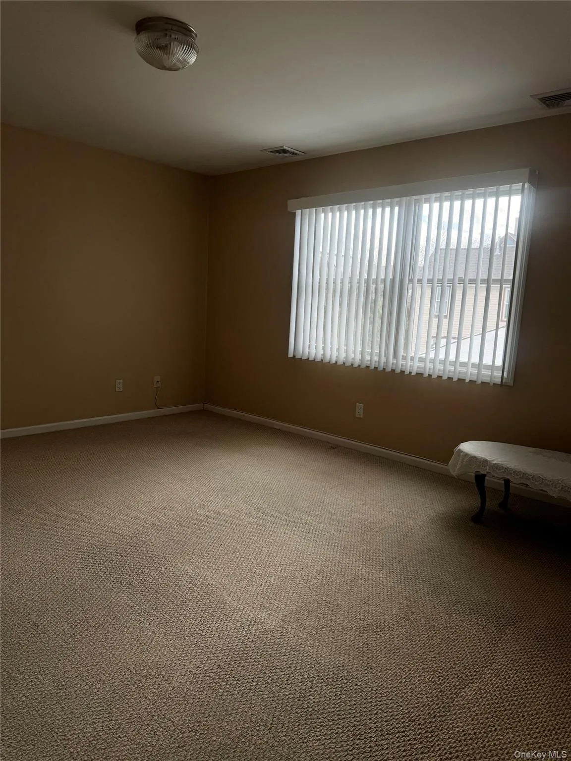 Carpeted empty room with baseboards Carpeted empty room with baseboards
