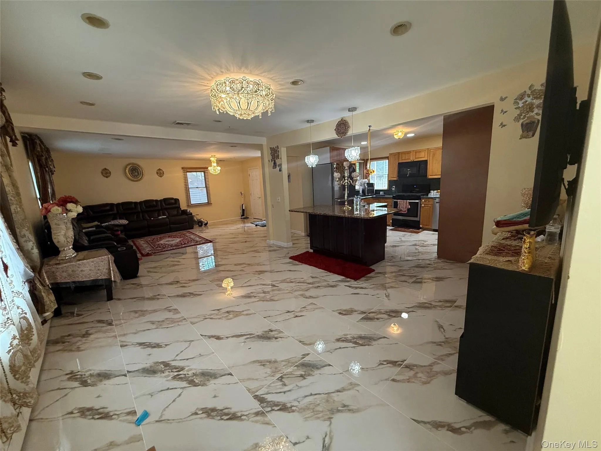 Living area featuring recessed lighting Living area featuring recessed lighting