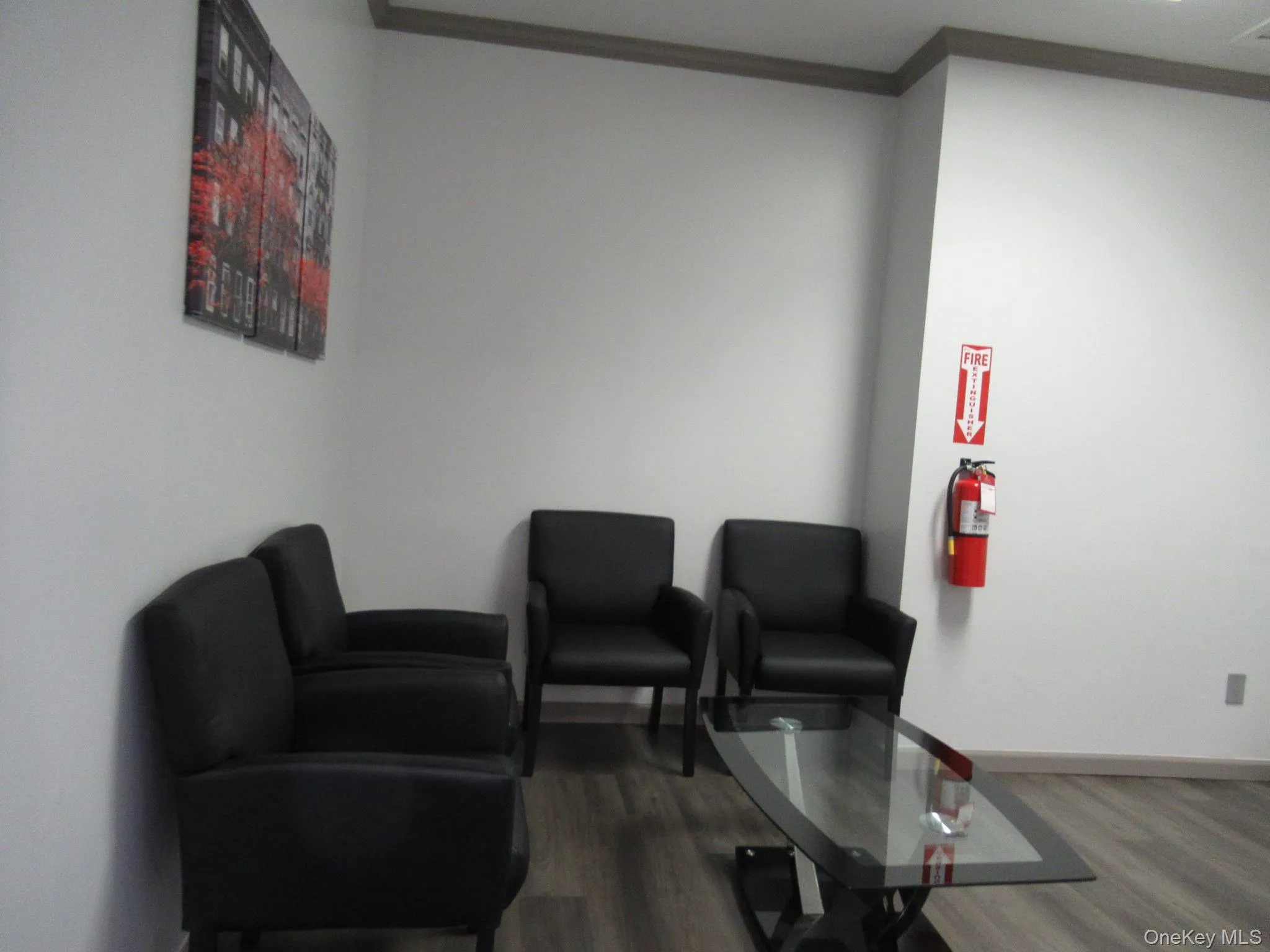 Living area featuring ornamental molding Living area featuring ornamental molding