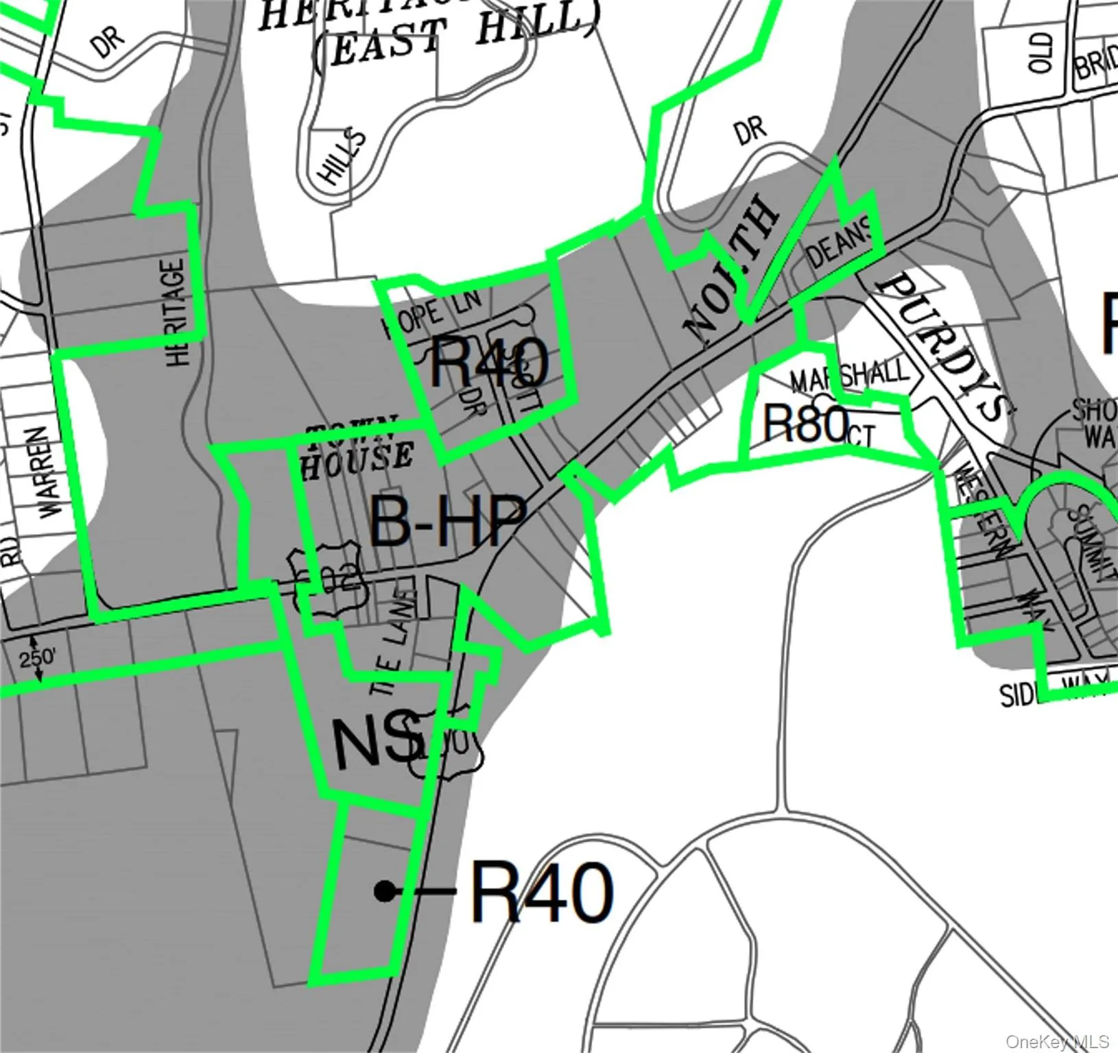 Closeup of Zoning Map Closeup of Zoning Map