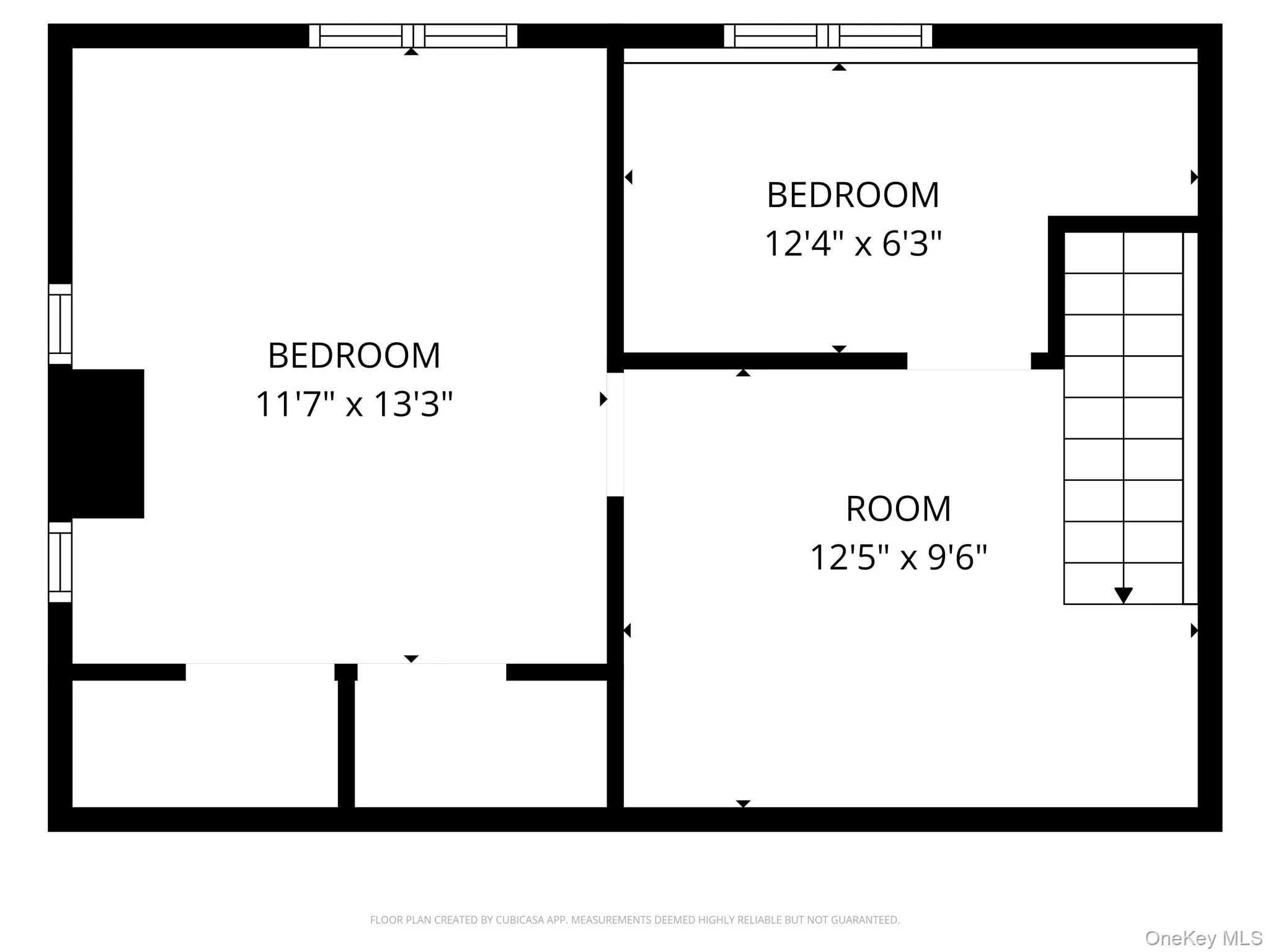 Second Floor: Primary bedroom and bedroom #2, Flexible space for seating. Second Floor: Primary bedroom and bedroom #2, Flexible space for seating.