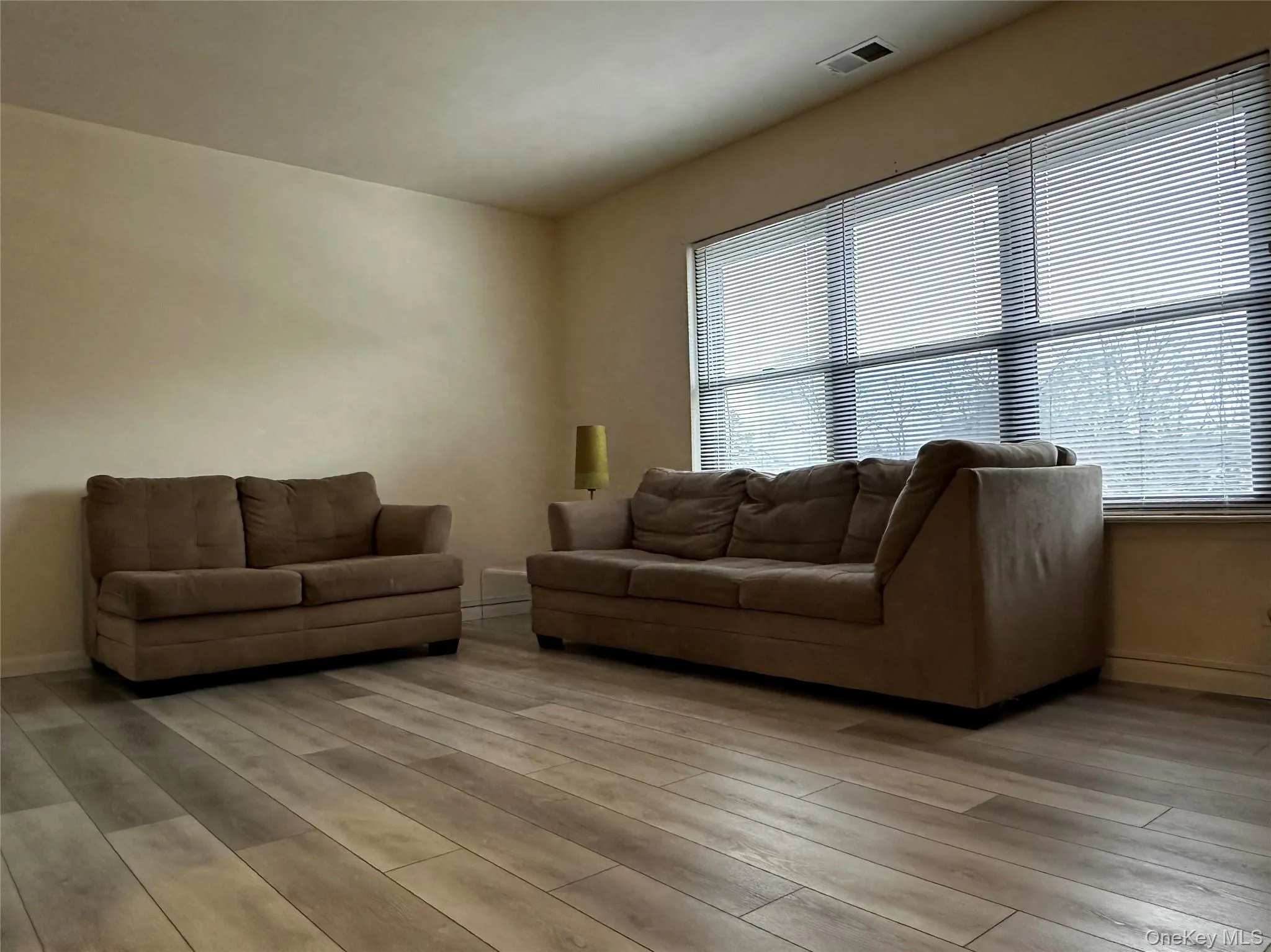 Living room featuring vinyl floors and baseboards Living room featuring vinyl floors and baseboards