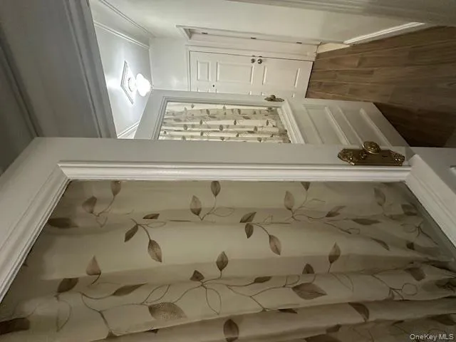 Hall with dark wood finished floors Hall with dark wood finished floors