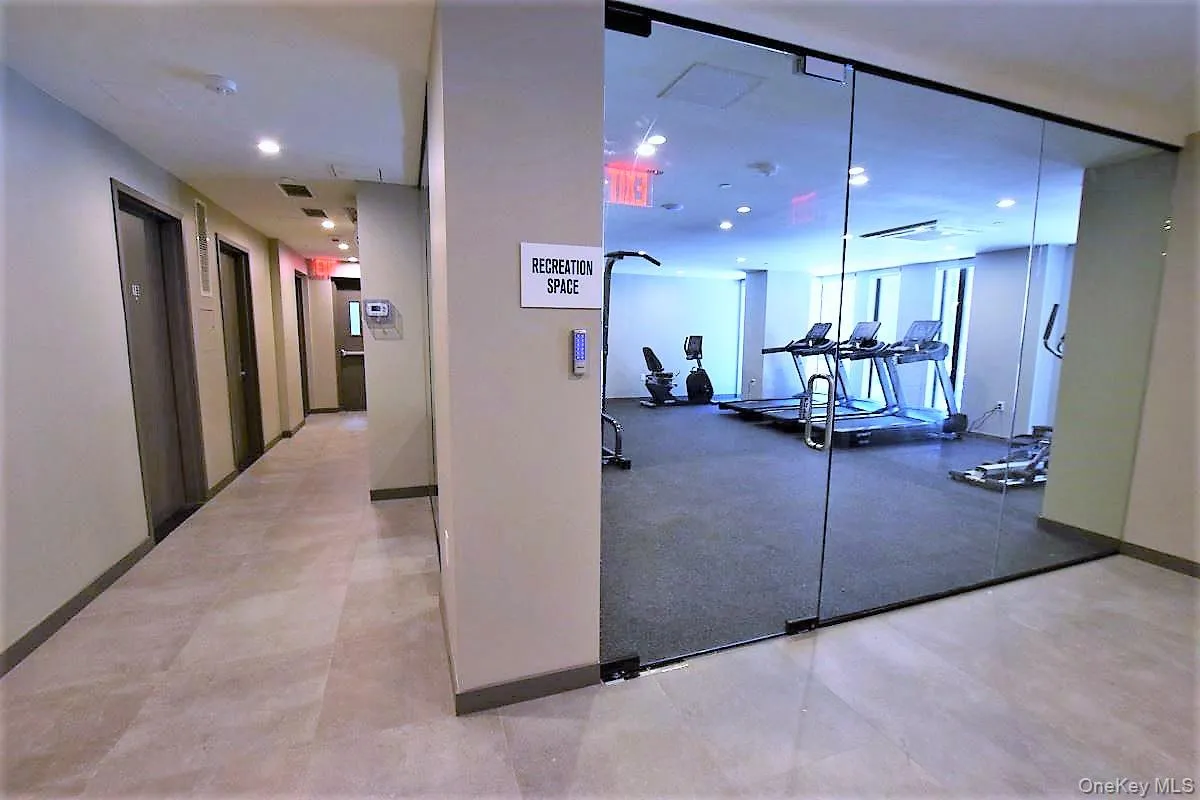 Gym with elevator and recessed lighting Gym with elevator and recessed lighting