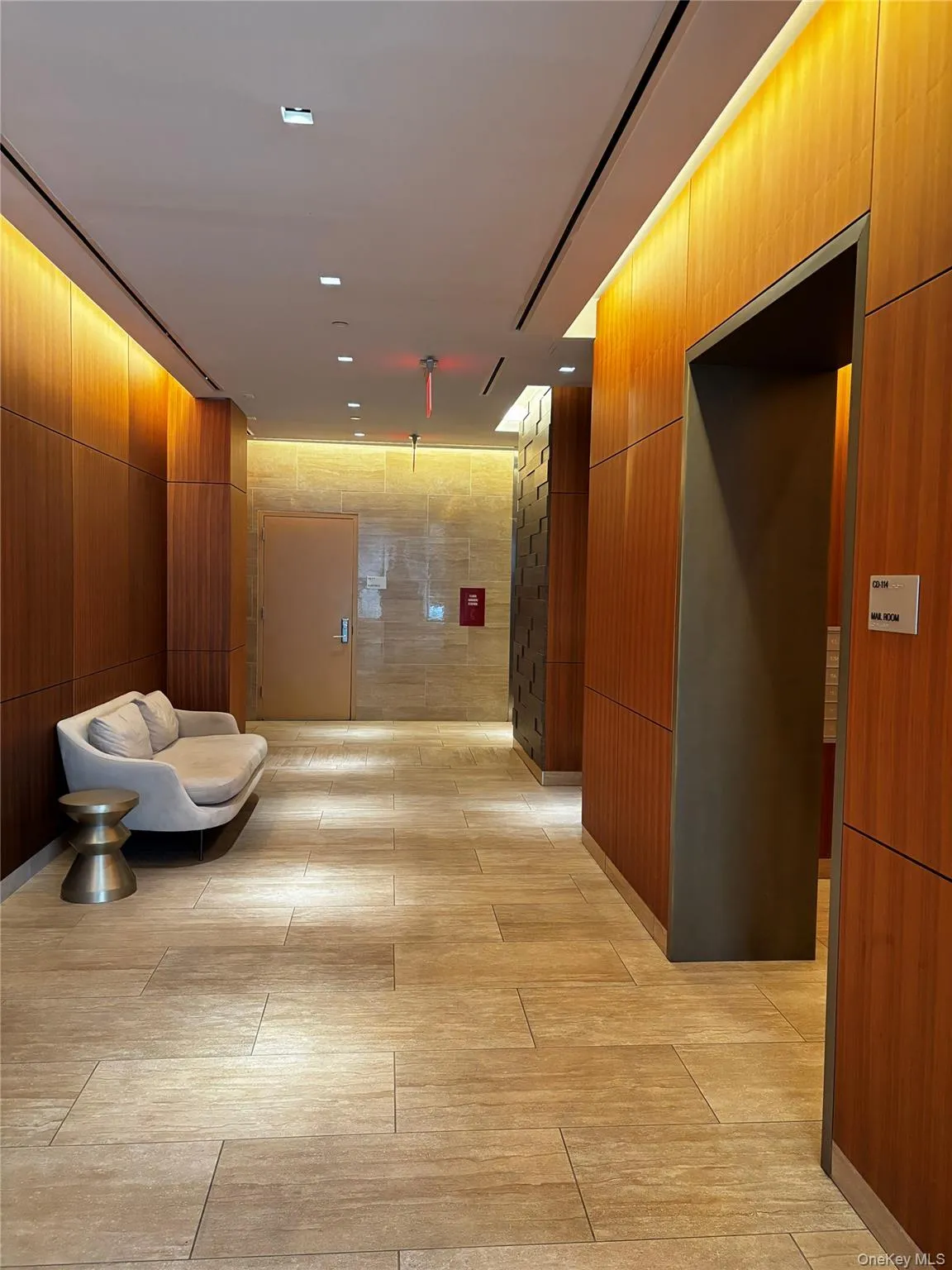 Hall with tile walls Hall with tile walls