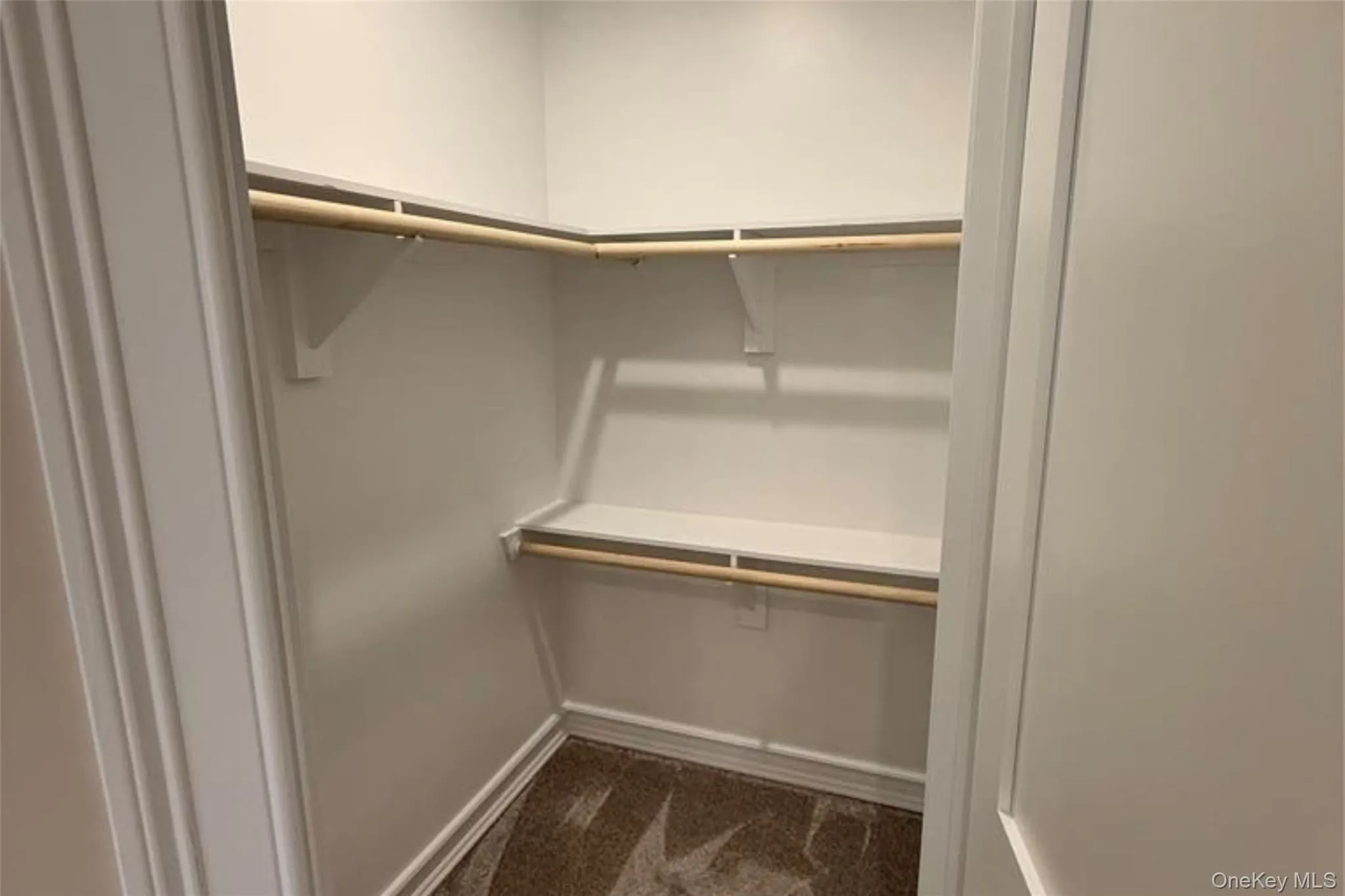 Spacious closet featuring dark colored carpet Spacious closet featuring dark colored carpet