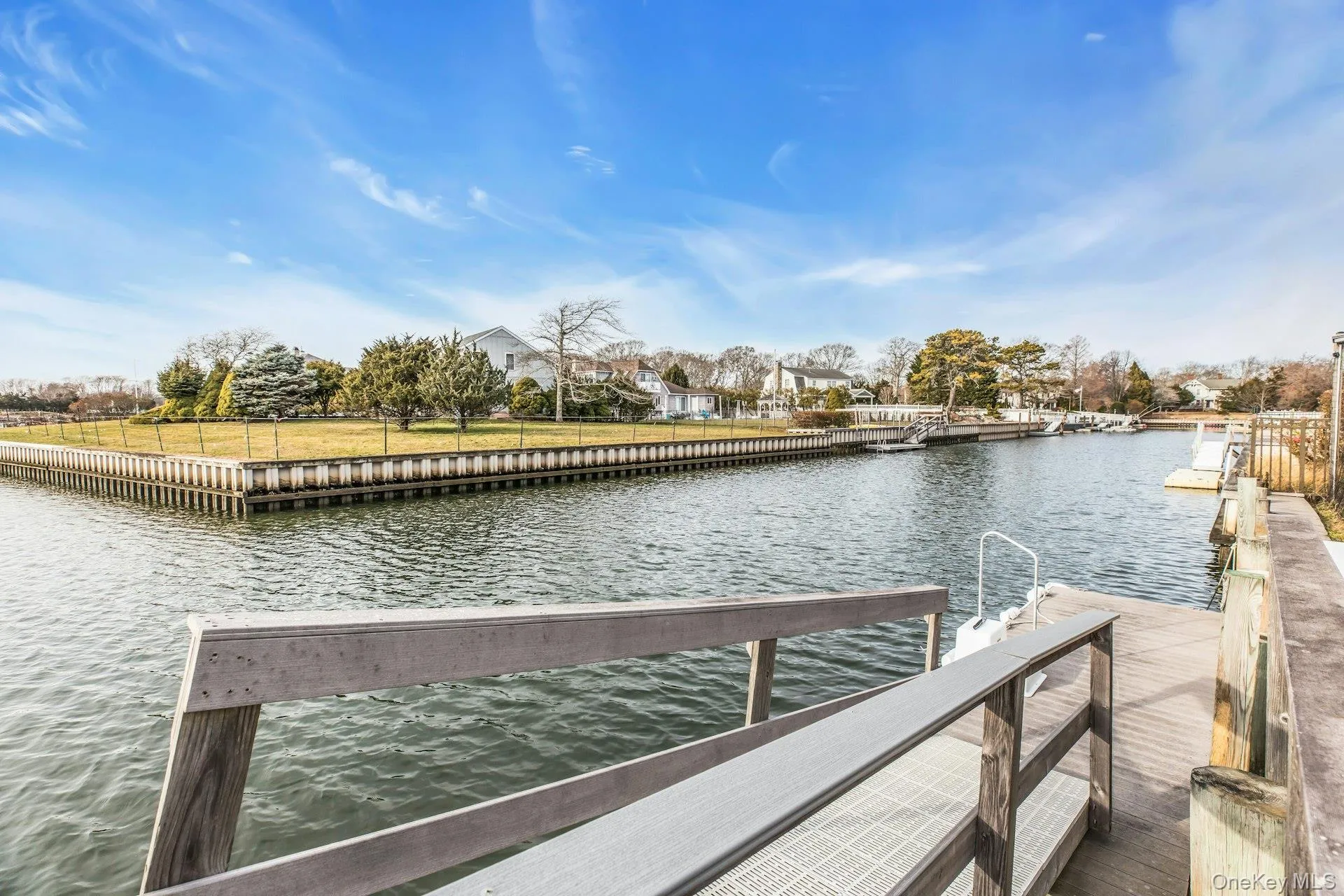 Dock with a water view