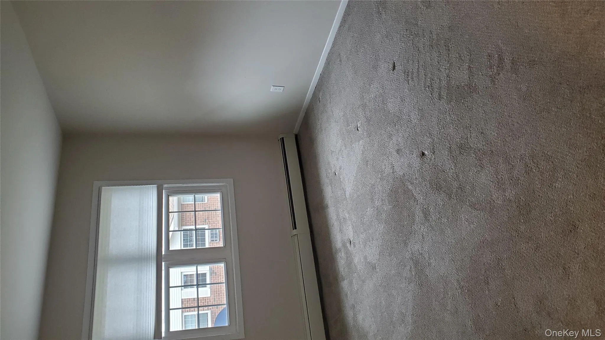 Carpeted empty room featuring a baseboard heating unit and baseboards Carpeted empty room featuring a baseboard heating unit and baseboards